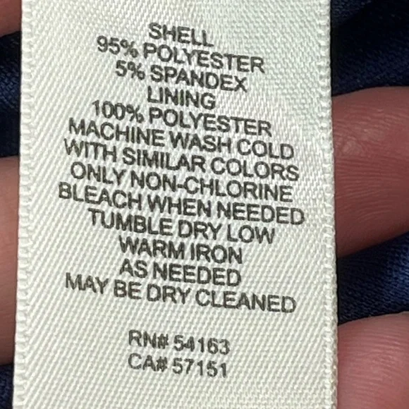 Eliza J Dress Sz 6 Floral Navy Blue Shift with Bell Sleeves - Picture 8 of 14